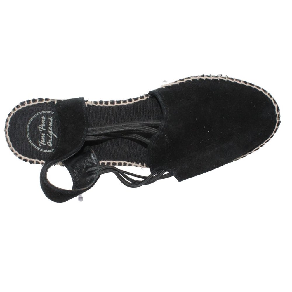 Toni Pons Womens Size 10.5 Nuria Black Suede Espadrille Slip On Sandals - Picture 12 of 16